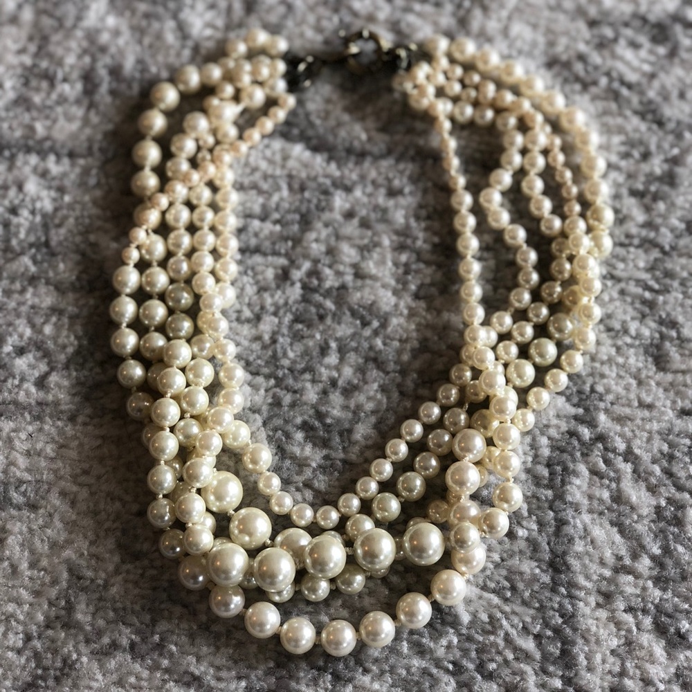 J. Crew Pearl Twisted Hammock Necklace